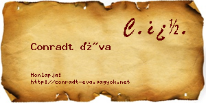 Conradt Éva névjegykártya